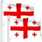G128 2 Pack: Georgia Georgian Flag | 3x5 Ft | LiteWeave Pro Series Printed 150D Polyester | Country Flag, Indoor/Outdoor, Vibrant Colors, Brass Grommets